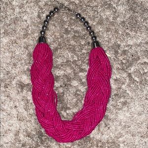Braided bead necklace